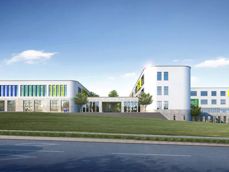 Prefabrich ferro structuram School aedificium