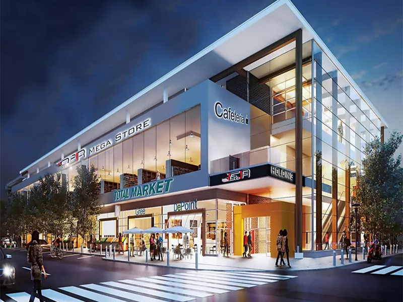 Shopping centers cum magna-scale integrated ferro structurae